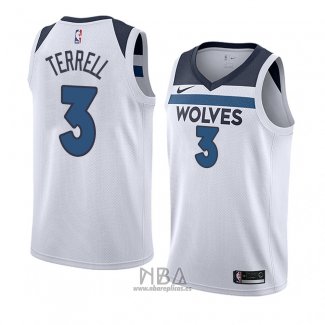 Camiseta Minnesota Timberwolves Jared Terrell NO 3 Association 2018 Blanco