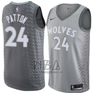 Camiseta Minnesota Timberwolves Justin Patton NO 24 Ciudad 2018 Gris