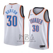 Camiseta Oklahoma City Thunder Deonte Burton NO 30 Association 2018 Blanco