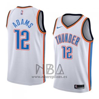 Camiseta Oklahoma City Thunder Steven Adams NO 12 Association 2018 Blanco