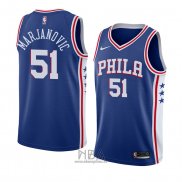 Camiseta Philadelphia 76ers Boban Marjanovic NO 51 Icon 2018 Azul