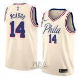 Camiseta Philadelphia 76ers James Michael McAdoo NO 14 Ciudad 2018 Crema