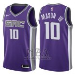 Camiseta Sacramento Kings Frank Mason Iii NO 10 Icon 2017-18 Violeta