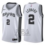 Camiseta San Antonio Spurs Kawhi Leonard NO 2 2017-18 Blanco