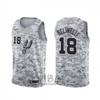 Camiseta San Antonio Spurs Marco Belinelli NO 18 Earned Camuflaje