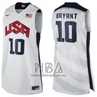 Camiseta USA 2012 Kobe Bryant NO 10 Blanco