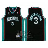 Camiseta Vancouver Grizzlies Abdur-Rahim NO 3 Historic Retro Negro