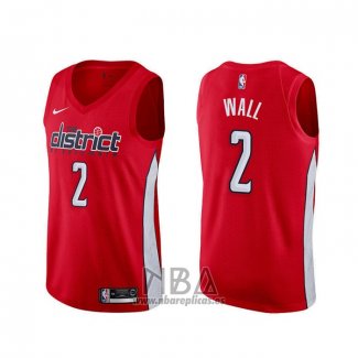 Camiseta Washington Wizards John Wall NO 2 Earned Rojo