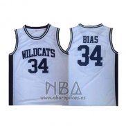 Camiseta Wildcats Len Bias NO 34 Blanco