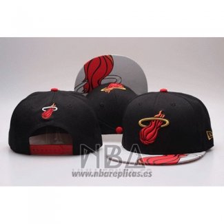 Gorra Miami Heat Snapback Negro Gris