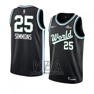 Camiseta 2019 Rising Star Ben Simmons NO 25 USA Negro