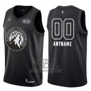 Camiseta All Star 2018 Minnesota Timberwolves Nike Personalizada Negro