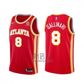 Camiseta Atlanta Hawks Danilo Gallinari NO 8 Icon 2020-21 Rojo