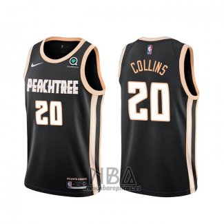 Camiseta Atlanta Hawks John Collins NO 20 Ciudad Negro