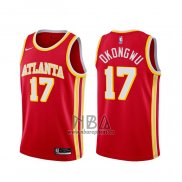 Camiseta Atlanta Hawks Onyeka Okongwu NO 17 Icon 2020-21 Rojo