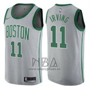 Camiseta Boston Celtics Kyrie Irving NO 11 Ciudad Gris