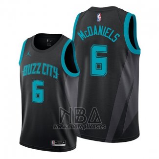 Camiseta Charlotte Hornets Jalen Mcdaniels NO 6 Ciudad Negro