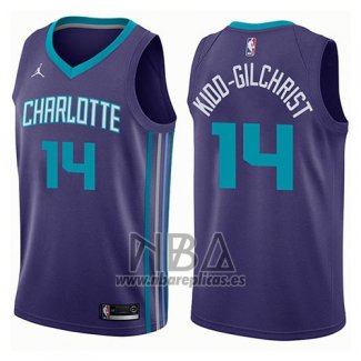 Camiseta Charlotte Hornets Michael Kidd-Gilchrist NO 14 Statement 2017-18 Violeta