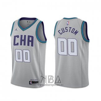 Camiseta Charlotte Hornets Personalizada Ciudad 2019-20 Gris