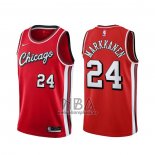 Camiseta Chicago Bulls Lauri Markkanene NO 24 Ciudad 2021-22 Rojo