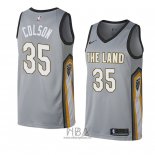 Camiseta Cleveland Cavaliers Bonzie Colson NO 35 Ciudad 2018 Gris