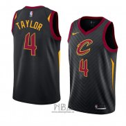 Camiseta Cleveland Cavaliers Isaiah Taylor NO 4 Statement 2018 Negro