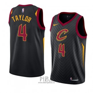 Camiseta Cleveland Cavaliers Isaiah Taylor NO 4 Statement 2018 Negro