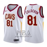 Camiseta Cleveland Cavaliers Jose Calderon NO 81 Association 2017-18 Blanco