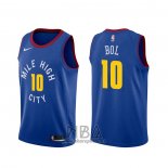 Camiseta Denver Nuggets Bol Bol NO 10 Statement Azul