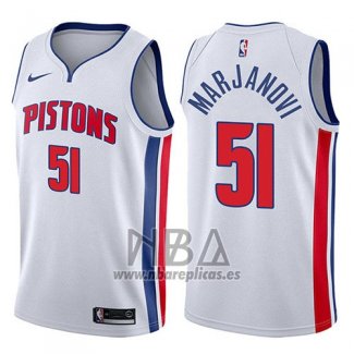 Camiseta Detroit Pistons Boban Marjanovic NO 51 Association 2017-18 Blanco