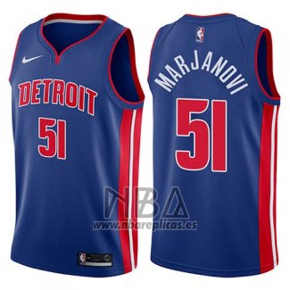 Camiseta Detroit Pistons Boban Marjanovic NO 51 Icon 2017-18 Azul