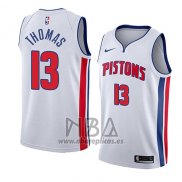 Camiseta Detroit Pistons Khyri Thomas NO 13 Association 2018 Blanco