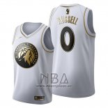 Camiseta Golden Edition Minnesota Timberwolves D'angelo Russell NO 0 2019-20 Blanco