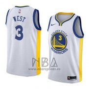 Camiseta Golden State Warriors David West 3 Association 2018 Blanco