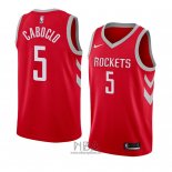 Camiseta Houston Rockets Bruno Caboclo NO 5 Icon 2018 Rojo