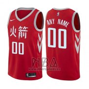 Camiseta Houston Rockets Personalizada Ciudad 2017-18 Rojo