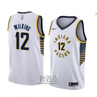 Camiseta Indiana Pacers Damien Wilkins NO 12 Association 2018 Blanco