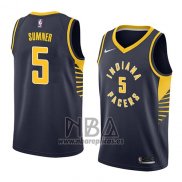 Camiseta Indiana Pacers Edmond Sumner NO 5 Icon 2018 Azul