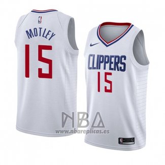 Camiseta Los Angeles Clippers Johnathan Motley NO 15 Association 2018 Blanco