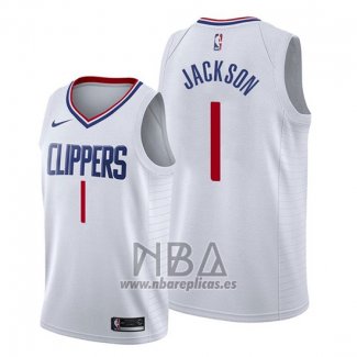 Camiseta Los Angeles Clippers Reggie Jackson NO 1 Association 2019-20 Blanco