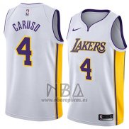 Camiseta Los Angeles Lakers Alex Caruso NO 4 Association 2018 Blanco