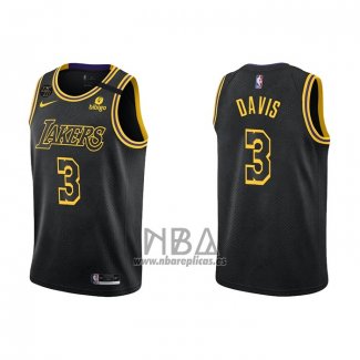 Camiseta Los Angeles Lakers Anthony Davis NO 3 Mamba 2021-22 Negro