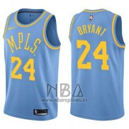 Camiseta Los Angeles Lakers Kobe Bryant NO 24 Classic 2017-18 Azul