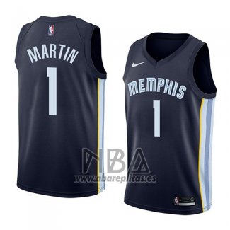 Camiseta Memphis Grizzlies Jarell Martin NO 1 Icon 2018 Azul