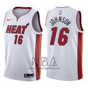 Camiseta Miami Heat James Johnson NO 16 Association 2017-18 Blanco