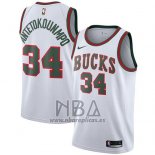 Camiseta Milwaukee Bucks Giannis Antetokounmpo NO 34 2017-18 Blanco