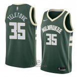 Camiseta Milwaukee Bucks Mirza Teletovic NO 35 Icon 2018 Verde