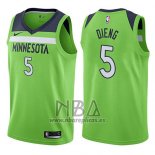 Camiseta Minnesota Timberwolves Gorgui Dieng NO 5 Statement 2017-18 Verde