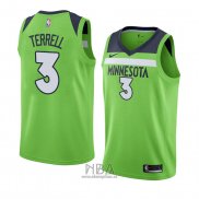 Camiseta Minnesota Timberwolves Jared Terrell NO 3 Statement 2017-18 Verde