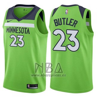 Camiseta Minnesota Timberwolves Jimmy Butler NO 23 Statement 2017-18 Verde